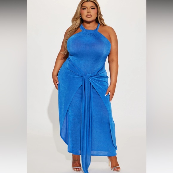 NWT LAYLA DRAPED MAXI DRESS - Picture 4 of 6